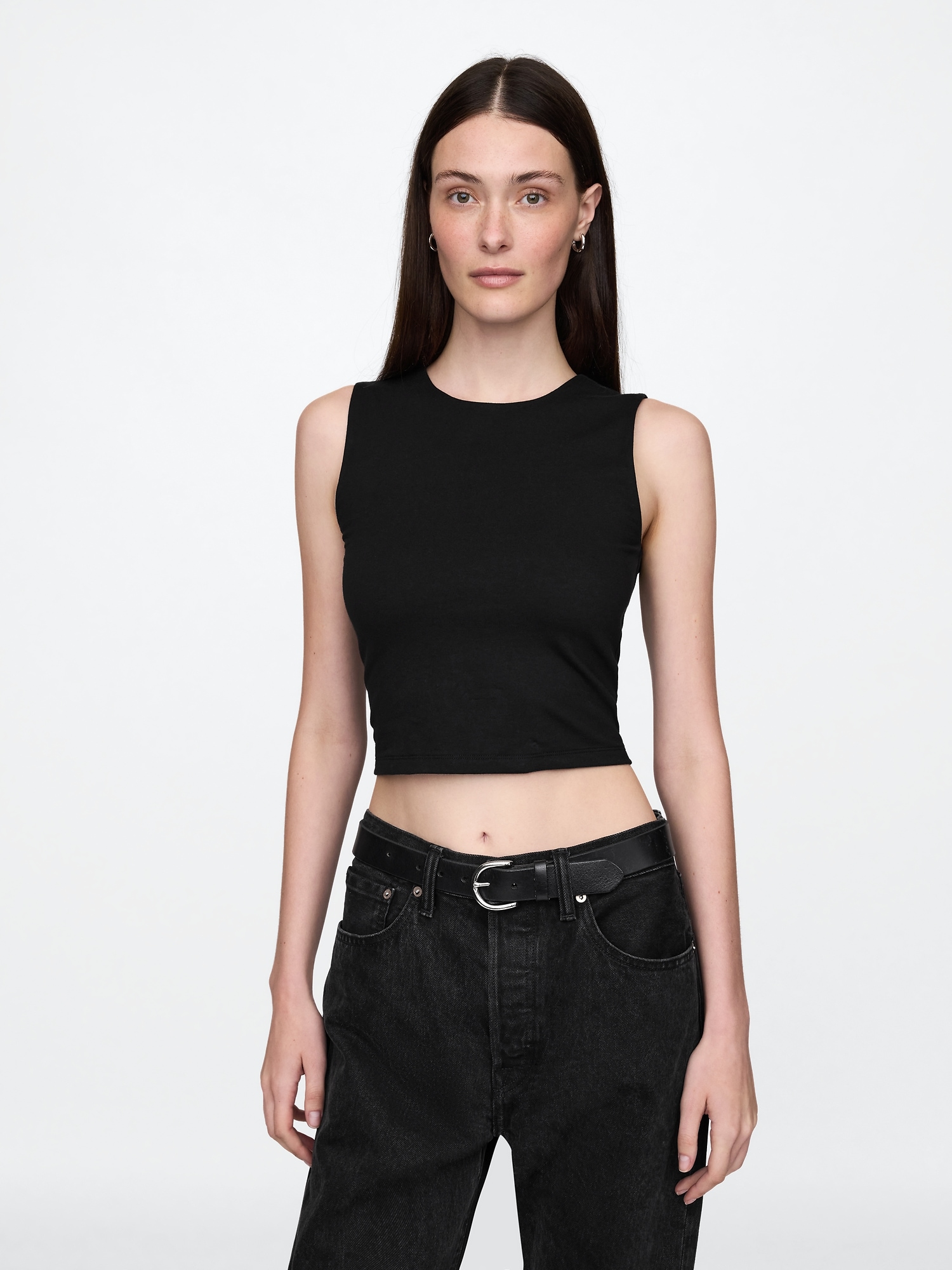CloseKnit Jersey Crop Tank Top