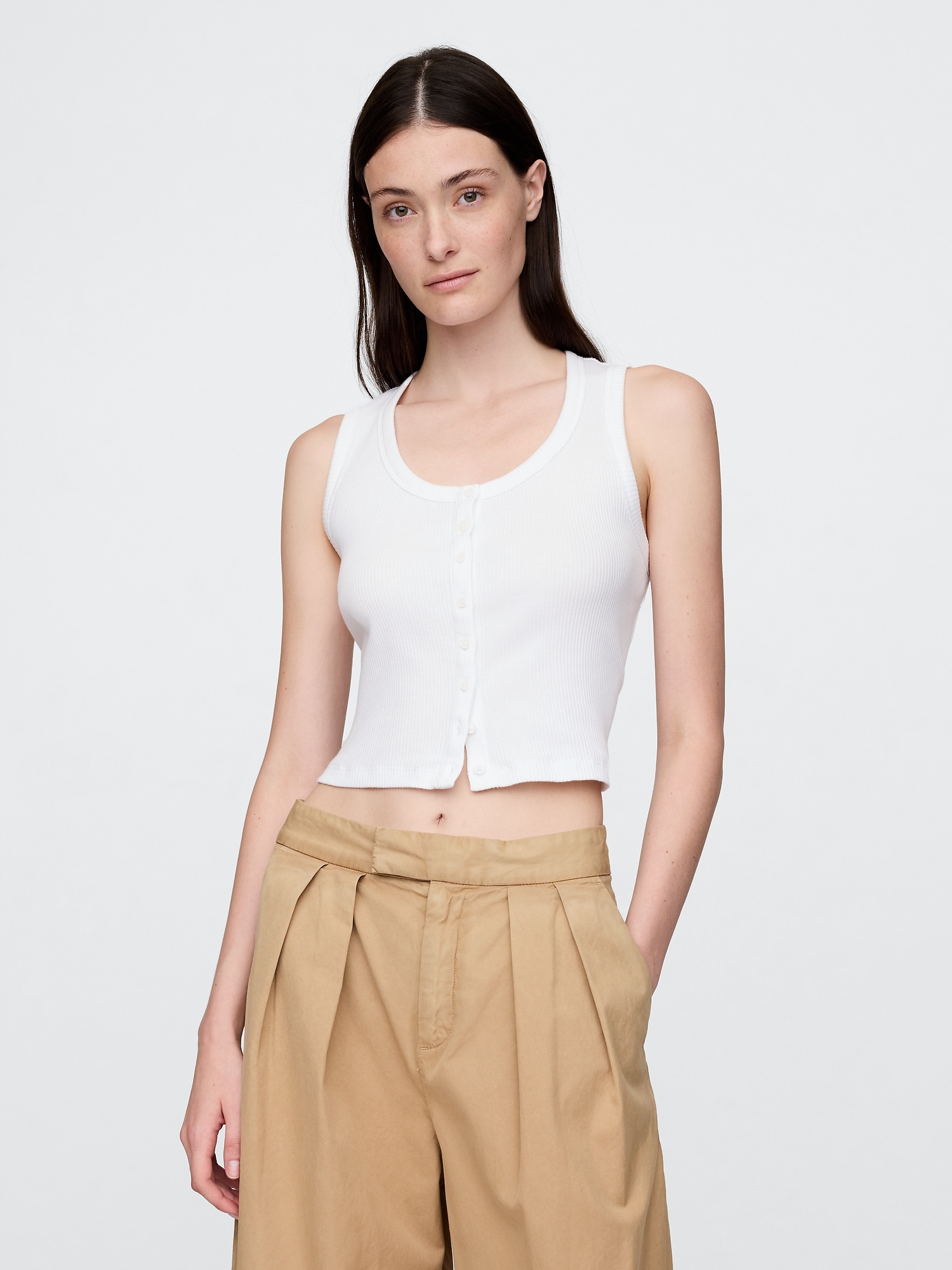 Rib Crop Tank Top