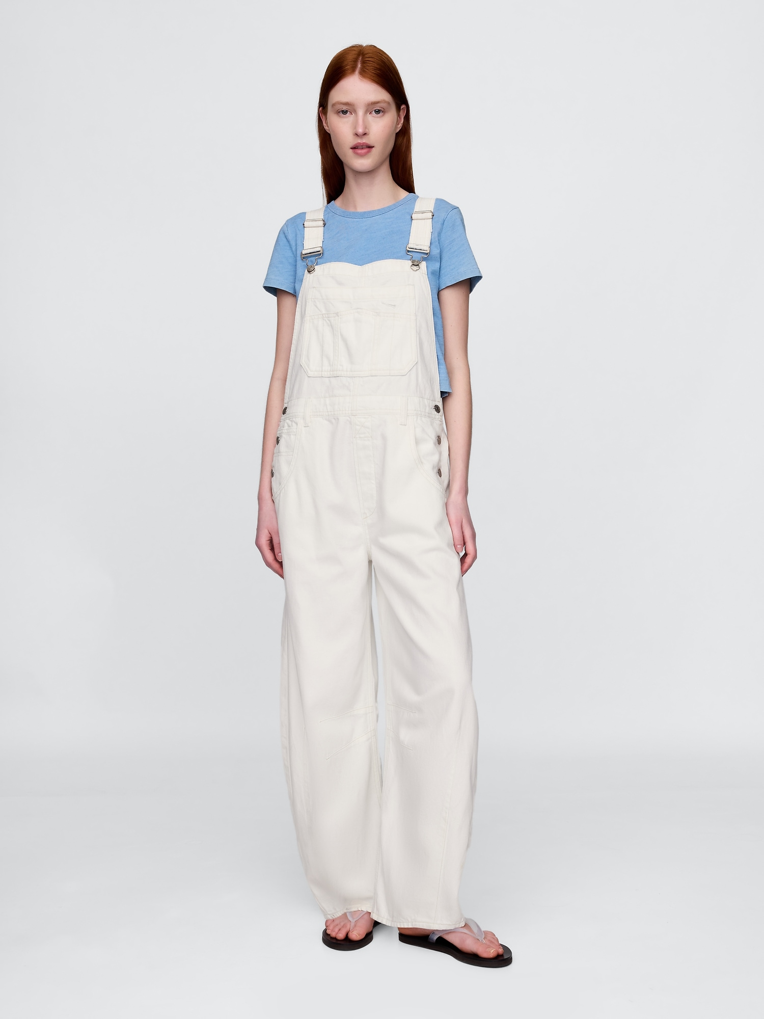UltraSoft Denim Horseshoe Overalls